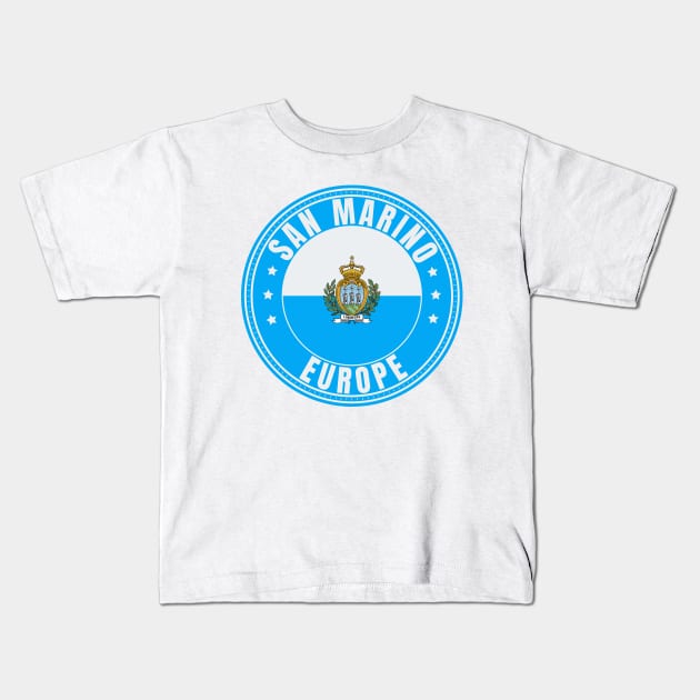 San Marino Europe Kids T-Shirt by footballomatic